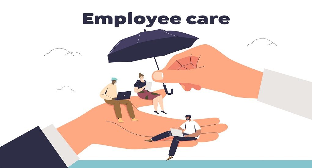 Employee,Care,Concept,Of,Landing,Page,With,Tiny,Workers,At