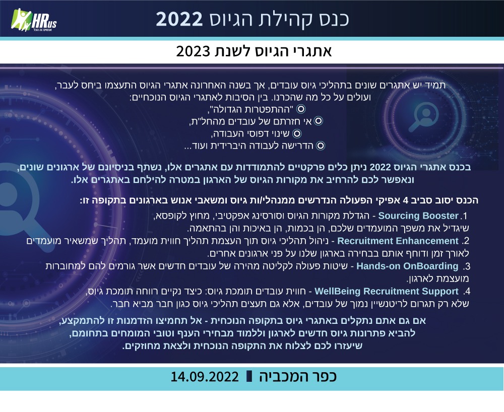 כנס אתגרי הגיוס לשנת 2023