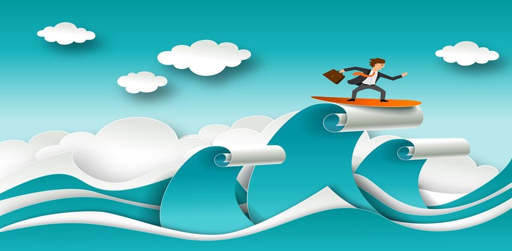 Business,Success,Concept,Vector,Poster,In,Paper,Art,Origami,Style.
